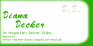 diana decker business card