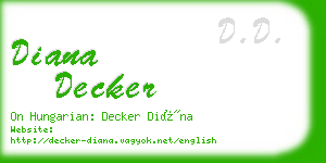diana decker business card